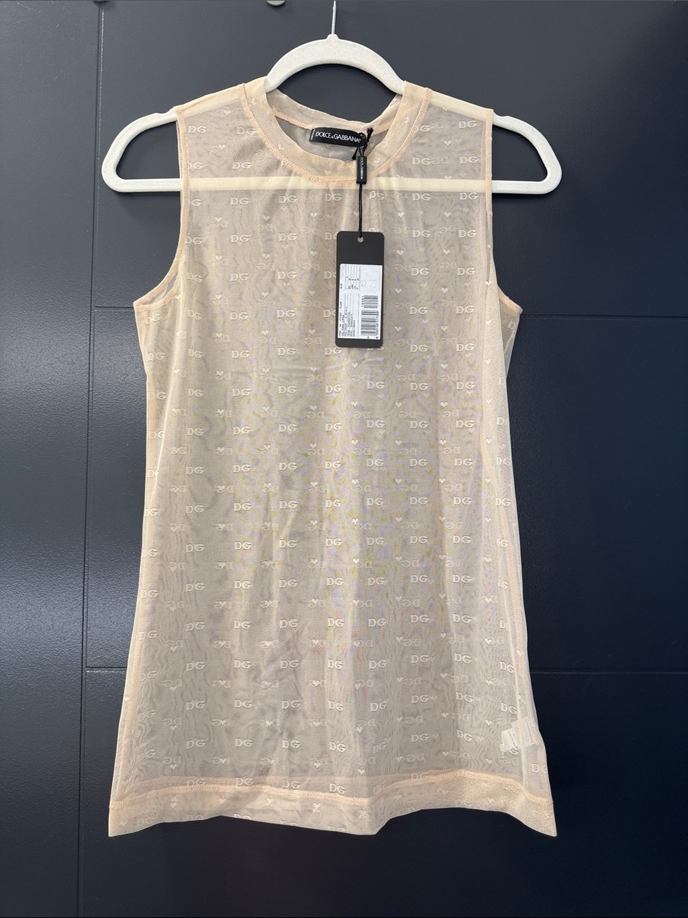 Dolce & Gabbana Sheer Logo Tank